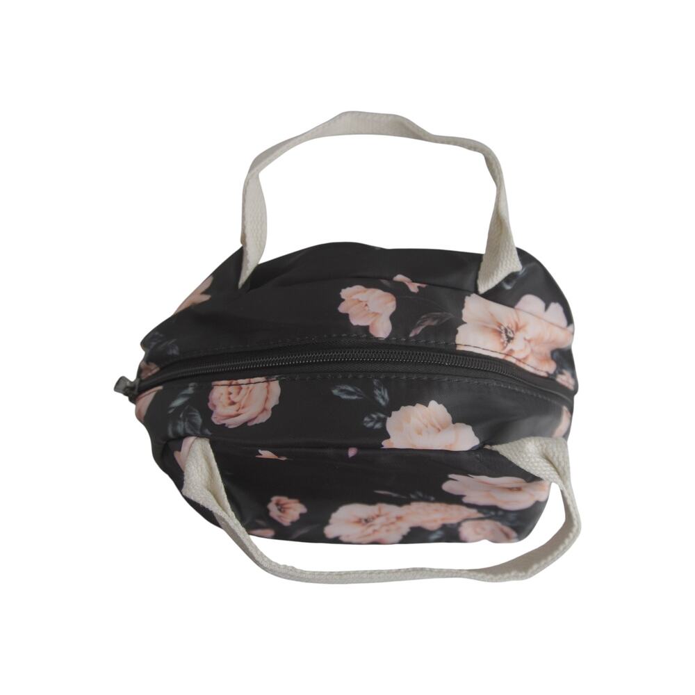 Black Floral Backpack Lunch Bag Pencil Case 3 Pc Set 14” Laptop School NWOT - Picture 9 of 16